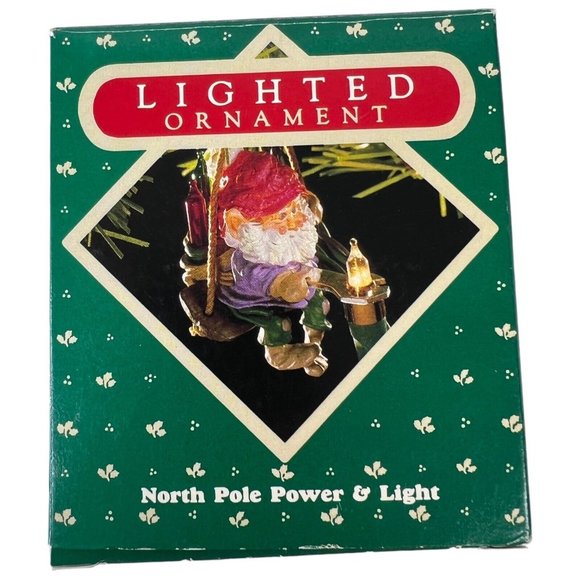 Vintage Hallmark Keepsake North Pole Power And Light Ornament Magic Lighted 1987 - Picture 7 of 7